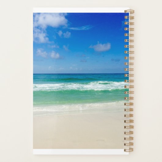 Beach Fotografie Blue Ocean Waves Custom 2025 Planer (Rückseite)