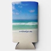 Beach Fotografie Blue Sky Ocean Waves Custom Selters Dosenkühler (Vorderseite)