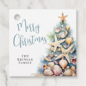 Beach Frohe Weihnachten Geschenkanhänger (Vorderseite)