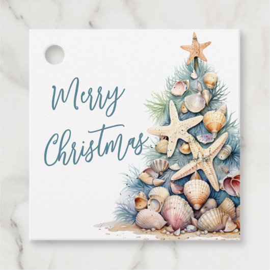 Beach Frohe Weihnachtsgeschenk Geschenkanhänger (Vorderseite)