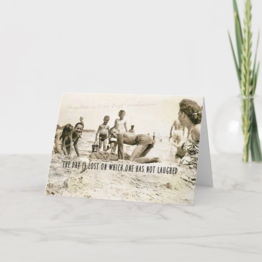 BEACH FROLICS Grußkarte Dankeskarte (Vorderseite)