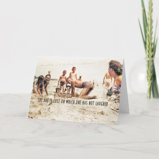 BEACH FROLICS Grußkarte Dankeskarte (Vorderseite)