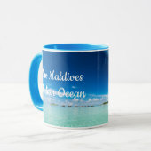 Beach Front Maldives Indischer Ozean Tasse (Vorderseite Links)