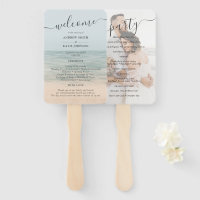 Beach Front Vintag Hawaiian Wedding Program