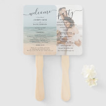 Beach Front Vintag Hawaiian Wedding Program