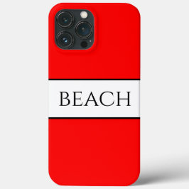 BEACH Fun Bold Bright Red White Summer Stripes Case-Mate iPhone Hülle