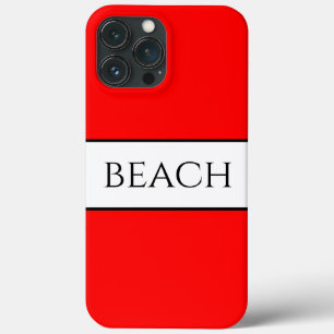 BEACH Fun Bright Sporty Red White Summer Streifen Case-Mate iPhone Hülle