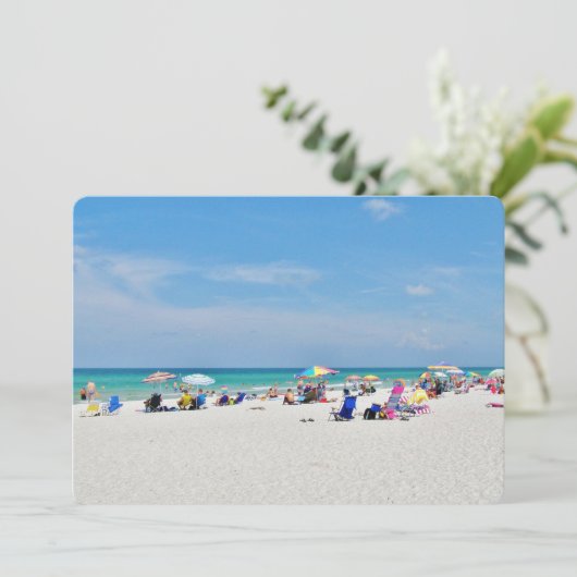 Beach Fun Einladung (Stehend Vorderseite)