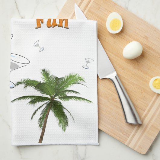 Beach Fun Kitchen Handtuch (Viertel Falte)
