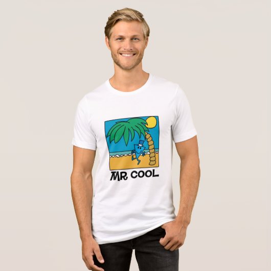 Beach Fun mit Mr. Cool Tri-Blend Shirt (Vorderseite voll)