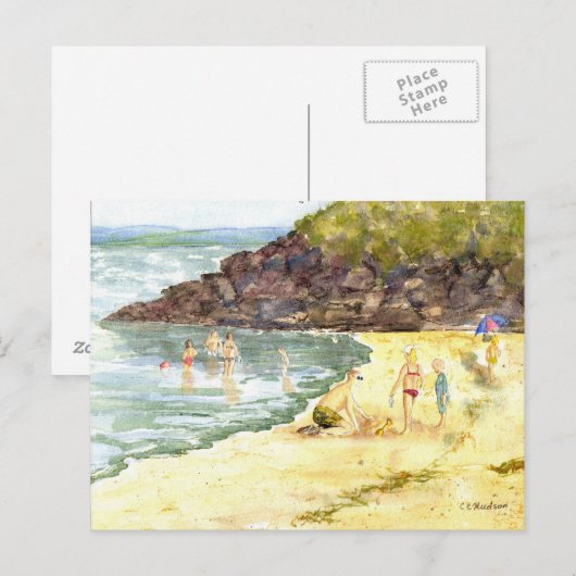 'Beach Fun' Postkarte (Vorne/Hinten)