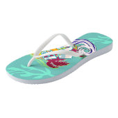 Beach Fun Surfer Aquamarine Flip Flops Badesandalen (Schrägansicht)