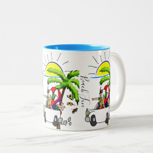 Beach Fun Tasse (VorderseiteRechts)