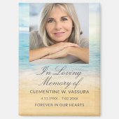 Beach Funeral Loving Memory Photo Magnet (Vorderseite)