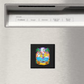 Beach Funny Halloween Vibes Summerween Skeleton Gh Magnet (In Situ (Geschirrspüler))
