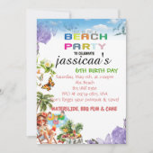 BEACH GEBURTSTAG PARTY EINLADUNG (Vorderseite)