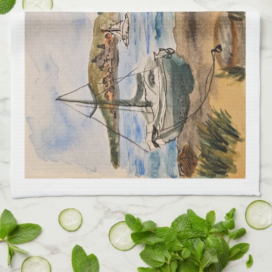 Beach Geschirrtuch (Gefaltet)