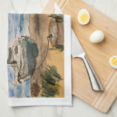 Beach Geschirrtuch (Viertel Falte)