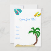 Beach-Gesegnet-Einladung Einladung (Rückseite)