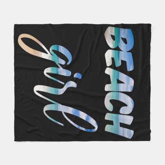 Beach Girl Fleecedecke (Vorderseite (Horizontal))