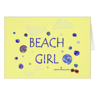 Beach Girl - Fußspuren und Wirbel 2 - Karte