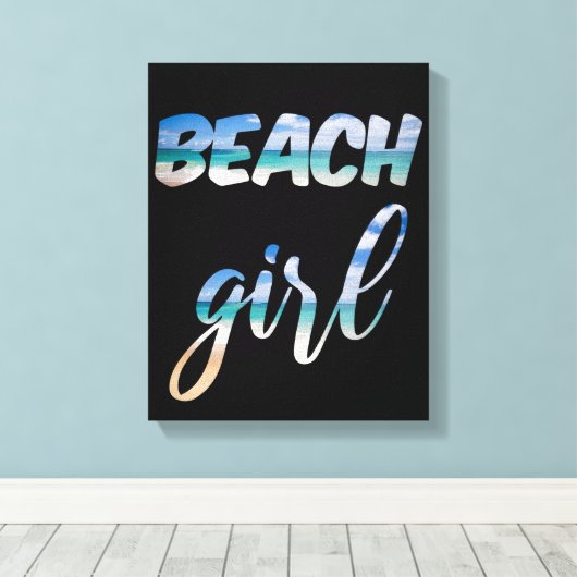 Beach Girl Leinwanddruck (Insitu (Holzboden))