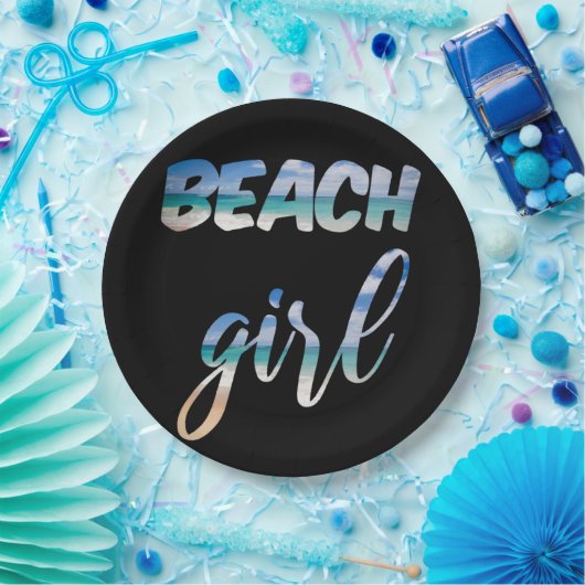 Beach Girl Pappteller (Party)