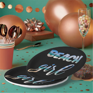 Beach Girl Pappteller