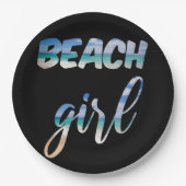Beach Girl Pappteller (Vorderseite)