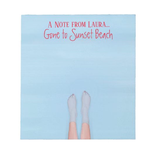 Beach Girl Personalisierter Cooler See Kajüte Notizblock (Vorderseite)