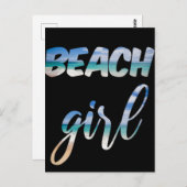 Beach Girl Postkarte (Vorne/Hinten)