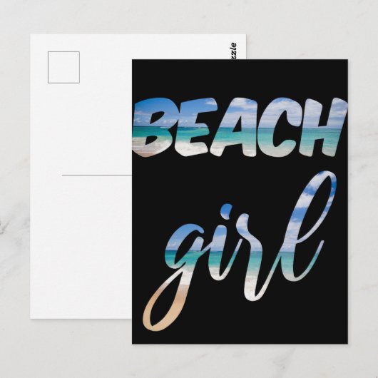 Beach Girl Postkarte (Vorne/Hinten)