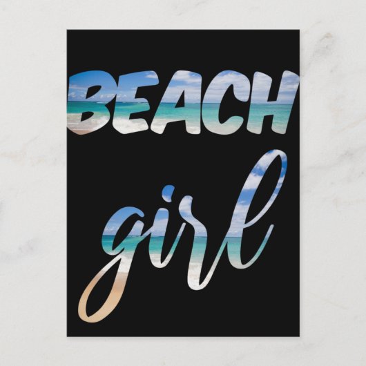 Beach Girl Postkarte (Vorderseite)