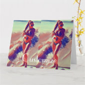 Beach Girl Thunder_Cove Karte (Gelbe Blume)