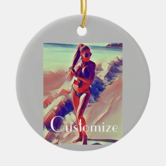 Beach Girl Thunder_Cove Keramik Ornament (Vorne)