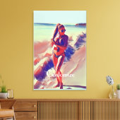 Beach Girl Thunder_Cove Leinwanddruck (Insitu (Wohnzimmer))