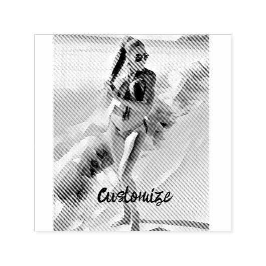 Beach Girl Thunder_Cove Permastempel (Design)