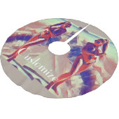 Beach Girl Thunder_Cove Polyester Weihnachtsbaumdecke (Schrägansicht)