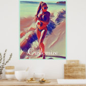 Beach Girl Thunder_Cove Poster (Küche)