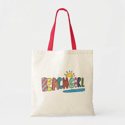 Beach Girl Tote Bag Tragetasche (Vorne)