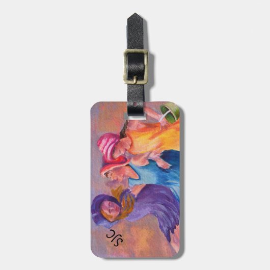 BEACH GIRLFRIENDS PERSONALISIERTER GEPÄCKTAG GEPÄCKANHÄNGER (Vorderseite vertikal)