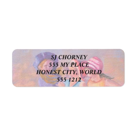 BEACH GIRLFRIENDS RÜCKSENDEADRESSEN-AUFKLEBER (Vorne)