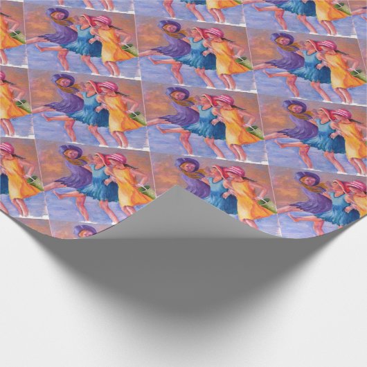 BEACH GIRLFRIENDS WRAPPPAPIER GESCHENKPAPIER (Ecke)