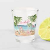 Beach Girls Weekend Junggeselinnen-Abschied Schnapsglas (Vorderseite)