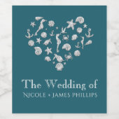 Beach Glam Diamant Herzlich Willkommen im Hotel Vi Weinetikett (Einzelnes Label)