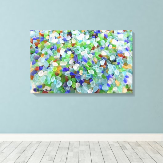 Beach Glass-1 Leinwanddruck (Insitu (Holzboden))