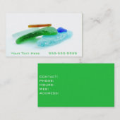 Beach Glass, Lake Michigan Tumbled farbenfrohe Sha Visitenkarte (Vorne/Hinten)