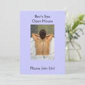 Beach Glass Massage Stones auf der Rückseite Einladung (Stehend Vorderseite)