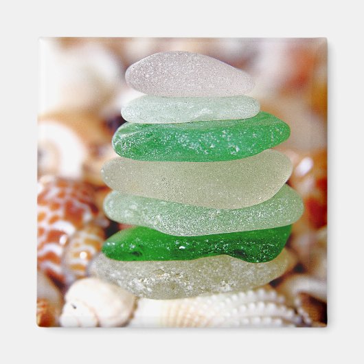Beach Glass on Seashells Magnet (Vorne)