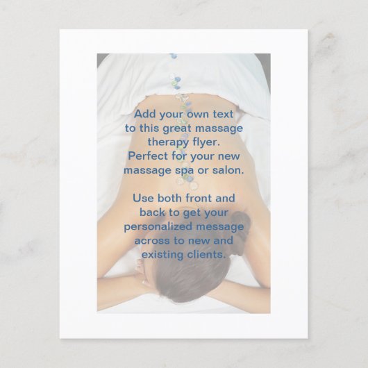 Beach Glass Stones Massage Foto Flyer (Vorne)
